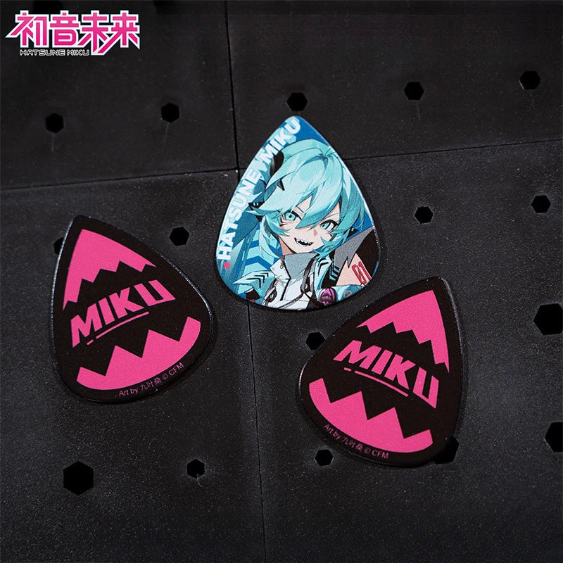 3PCS Hatsune Miku Multicolor Guitar Picks Acrylic Guitar Picks for Acoustic Electric Guitars Bass or Ukulele Guitar Accessories
