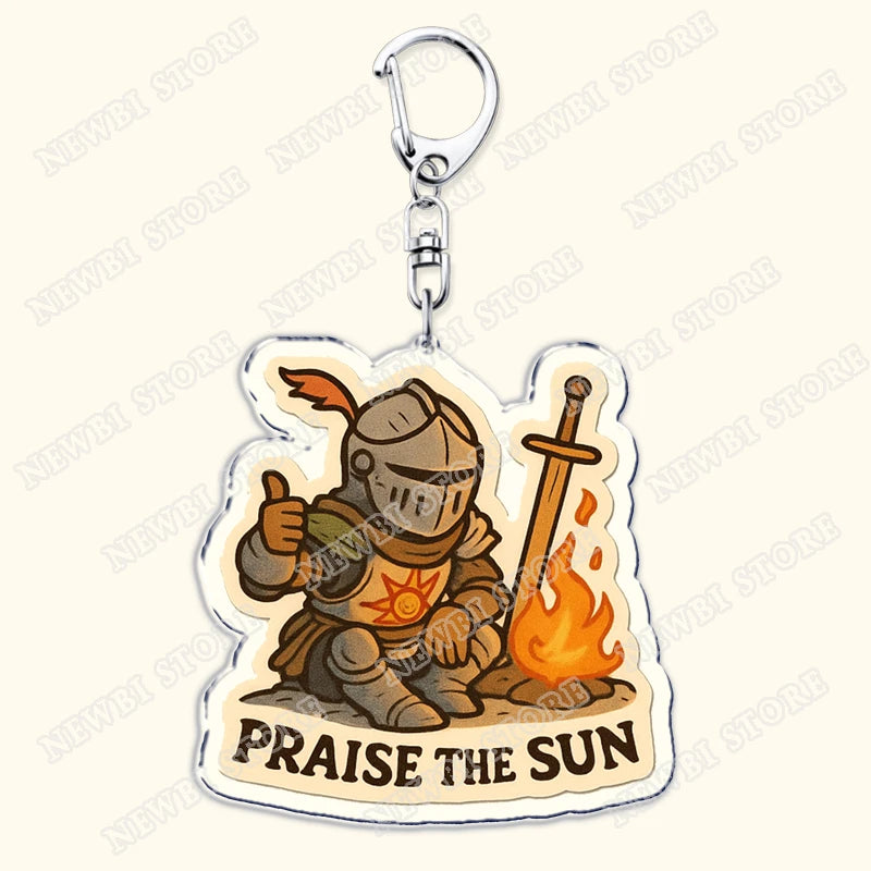 Video Game Dark Souls Keychains for Women Accessories Bag Bloodborne Malenia Melina Keyrings Jewelry Fans Gaming Friends Gift