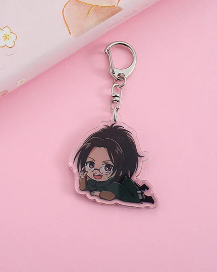 Attack On Titan Acrylic Keychain Cartoon Character Ornament Key Bag Pendant Clothing Accessories