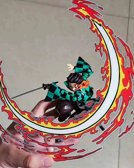 SHF 1/12 Anime Kamado Tanjirou Boy Flame Strike Special Effects Static Water Model Toys Accessory For 6" Tomioka Giyuu Decor