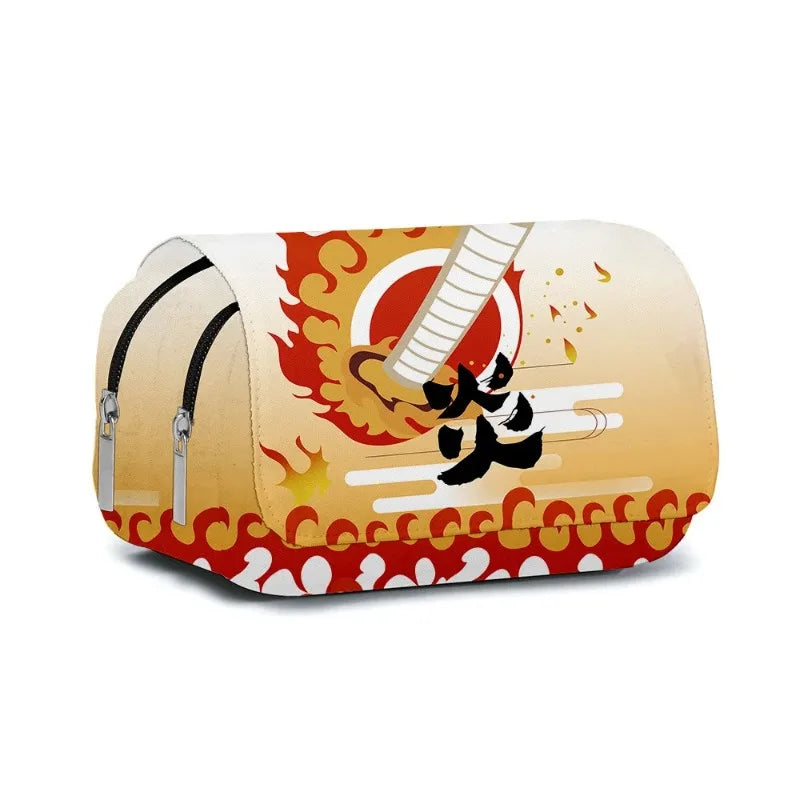 Demon Slayer 3D Anime Pen Bag Student Storage Bag Tanjirou Nezuko Zenitsu Giyuu Cartoon Pen Box Cute Boys Girls Pencil Case