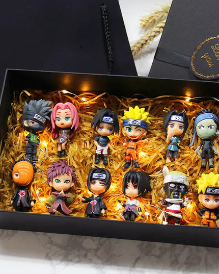 6 Pcs/Lot NARUTO Sasuke Gaara Uchiha Madara Figure 7-8cm 2 Style Personality Base Mini Figurines