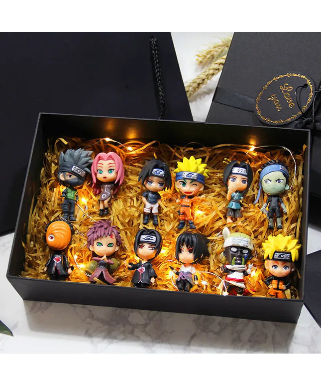 6 Pcs/Lot NARUTO Sasuke Gaara Uchiha Madara Figure 7-8cm 2 Style Personality Base Mini Figurines
