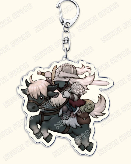 Video Game Dark Souls Keychains for Women Accessories Bag Bloodborne Malenia Melina Keyrings Jewelry Fans Gaming Friends Gift