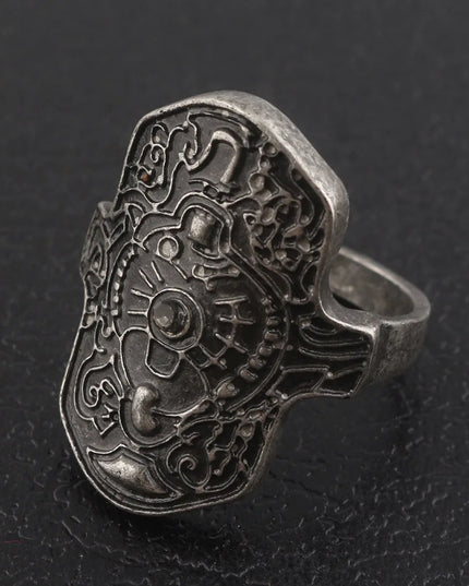 Game Dark Souls Ring Black Red Sapphire Vintage Style Ring Adjustable Metal Rings For Women Men Cosplay Jewelry Accessories Gift