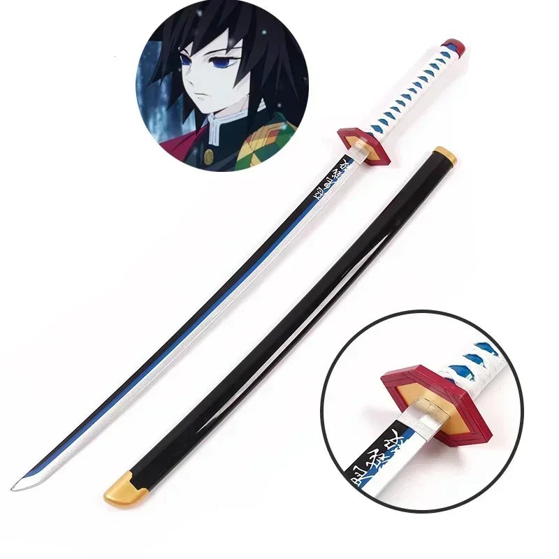 104cm Demon Slayer Katana Swords Tanjirou Zenitsu Katana Fake Sword Killer Devils Real Size Japanese Anime Cosplay Prop Toy Gift