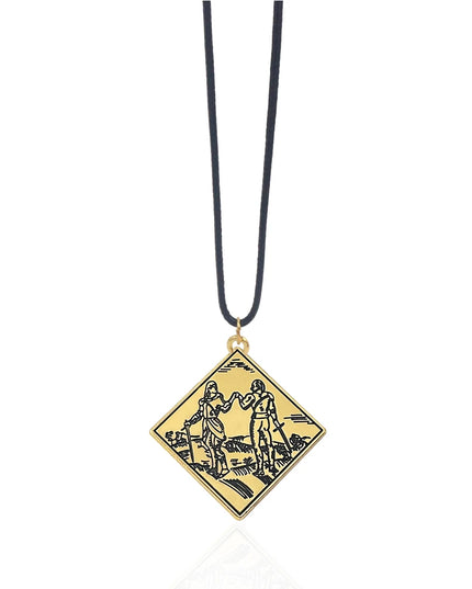 Game Ring Keychain Amulet Prosthetic Swordsman Pendant Necklaces for Men Women Bag Car Cosplay Props Accessories Jewelry