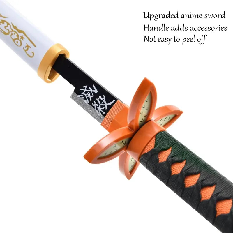 41in/104cm Demon Slayer Katana Anime Ninja Sword Demon Slayer Cosplay Prop Knife Real Size Samurai Sabre Japonesa Katana Sword