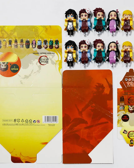 New Party Angel Demon Slayer Series Blind Box Car Decoration Desktop Computer Screen Cupid Hand Fashion Play Doll Birthday Gift