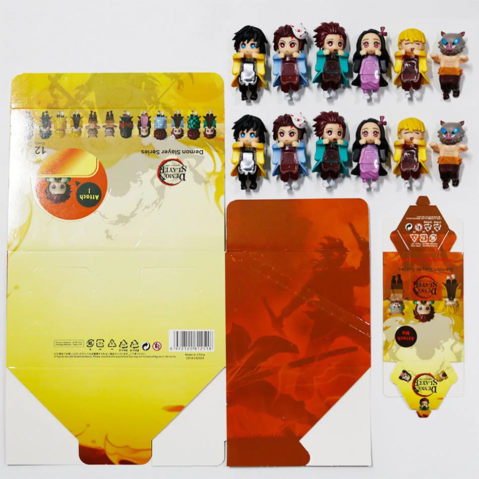 New Party Angel Demon Slayer Series Blind Box Car Decoration Desktop Computer Screen Cupid Hand Fashion Play Doll Birthday Gift