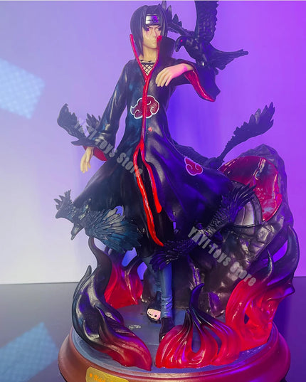 Naruto Anime Figure Uchiha Itachi Pvc Action Figure Toy Naruto Shippuden Uchiha Itachi And Crow Collection Model Toy 25cm