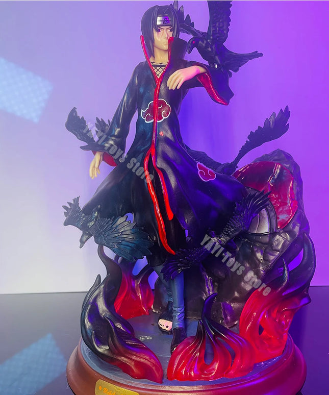 Naruto Anime Figure Uchiha Itachi Pvc Action Figure Toy Naruto Shippuden Uchiha Itachi And Crow Collection Model Toy 25cm