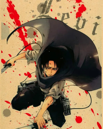 High Quality Vintage Japanese Anime Attack on Titan Retro Poster  Shingeki No Kyojin Kraft Paper Art Print Wall Sticker for Home