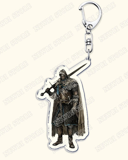 Video Game Dark Souls Keychains for Women Accessories Bag Bloodborne Malenia Melina Keyrings Jewelry Fans Gaming Friends Gift