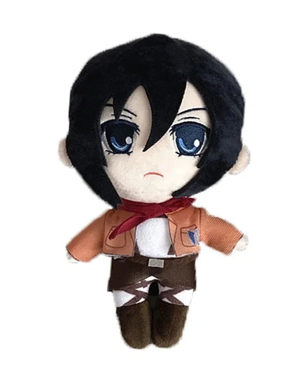 20cm Anime Attack on Titan Plush Toys Doll Kawaii Levi Eren Mikasa Cute Kawaii Collection Green Stuffed Birthday Gifts For Kids