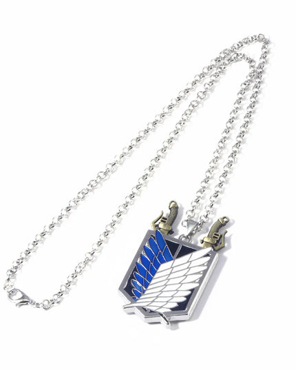 Anime Attack on Titan Necklace Shingeki No Kyojin Wings of Freedom Survey Sword Punk Necklace Pendant for Women Men Jewelry