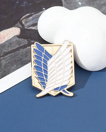 Anime Peripheral Jewelry Shirt Bag Popular Accessories Pins ZXMJ Attack on Titan Same Style Brooch Wings of Freedom Logo Badge