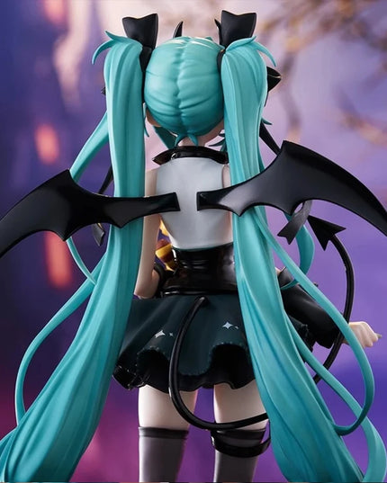 Anime Little Devil Hatsune Miku Handmade Little Raccoon Chuyin Dark Angel Handmade PVC Model Animation Peripheral Ornaments