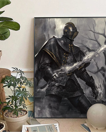 1pc DARK SOULS Adventure Game Poster Wall Art Home Decor Room Decor Digital Painting Living Room Restaurant Kitchen Art