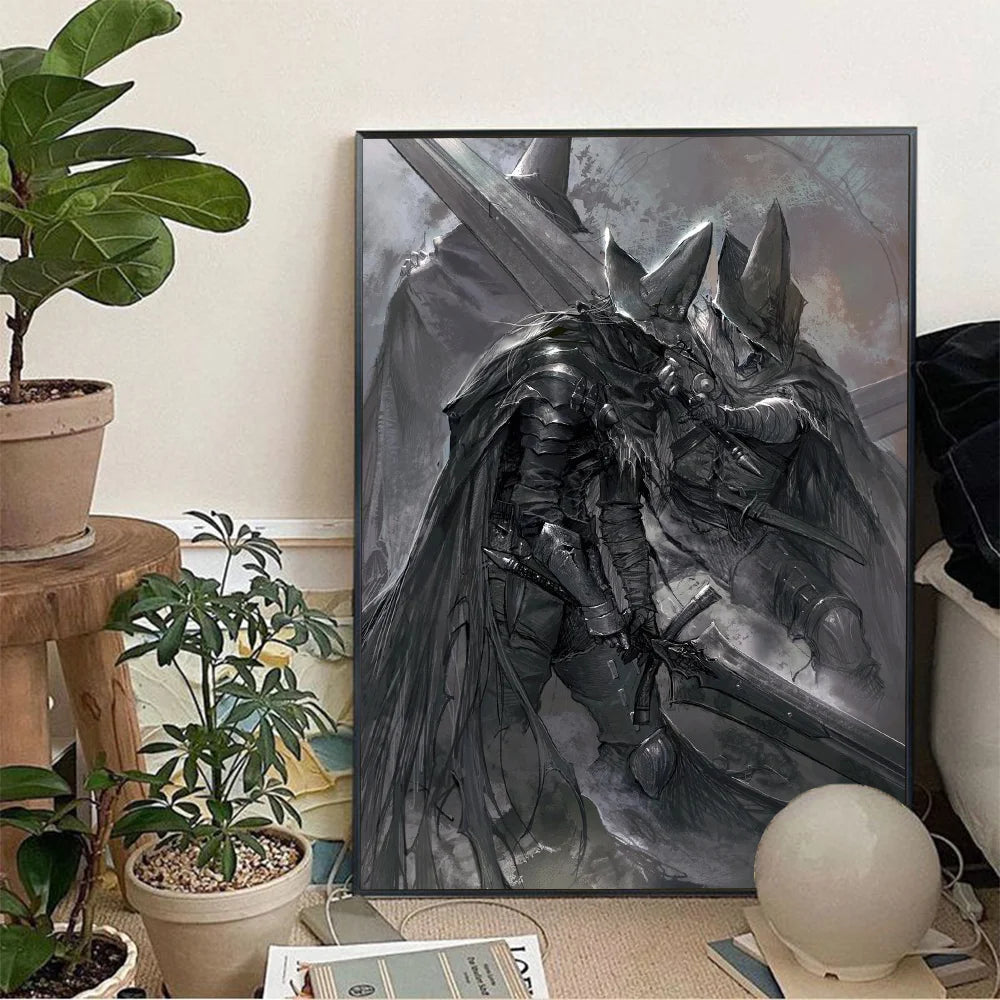 1pc DARK SOULS Adventure Game Poster Wall Art Home Decor Room Decor Digital Painting Living Room Restaurant Kitchen Art