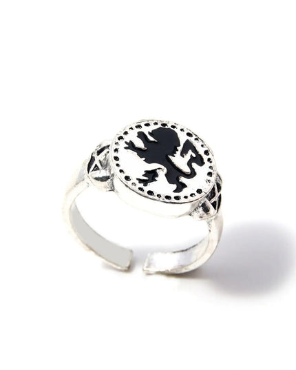 Game Dark Souls Ring Black Red Sapphire Vintage Style Ring Adjustable Metal Rings For Women Men Cosplay Jewelry Accessories Gift