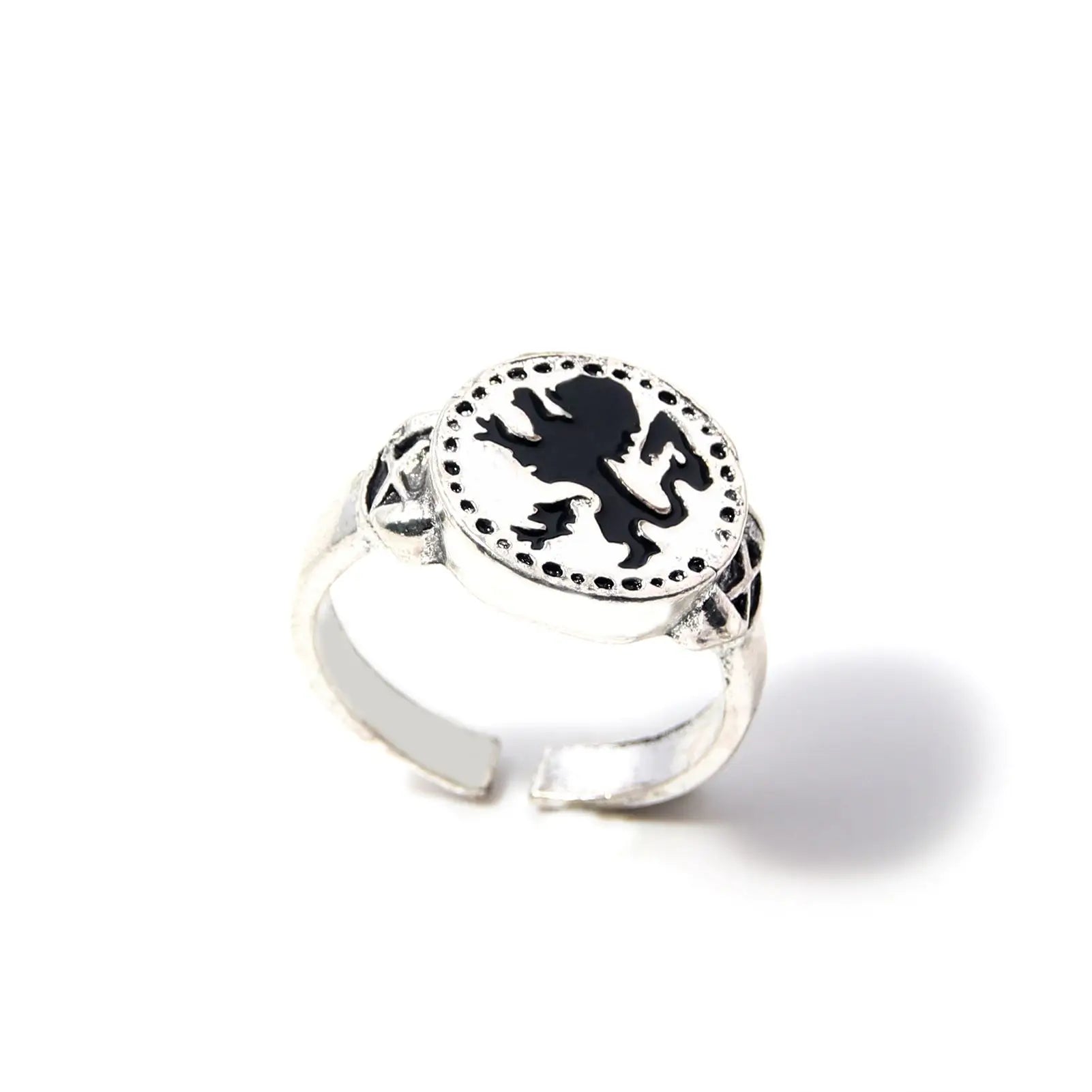 Game Dark Souls Ring Black Red Sapphire Vintage Style Ring Adjustable Metal Rings For Women Men Cosplay Jewelry Accessories Gift