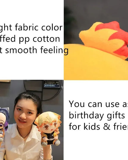 20cm Hot Japan Demon Slayer Plush Dolls Lovely Anime Kimetsu No Yaiba Kamado Tanjirou Nezuko Zenitsu Kyoujurou Toys Kids Gifts