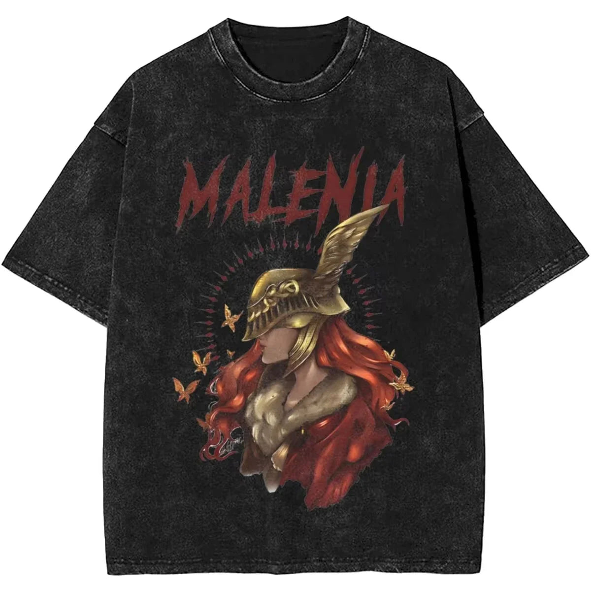 Women Men Malenia Blade of Miquella Washed T Shirt Summer Maidenless Tarnished Classic Simple Harajuku T Shirt New Arrival