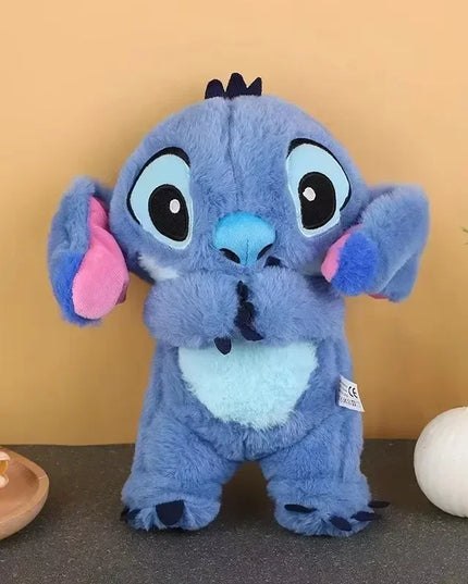 Stitch Anime Plush Doll With Lighting Music Airbag Kawaii Appease Toy Baby To Soothe Sleep Peluche For Kids Gift