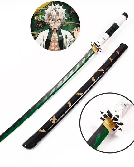 104cm Demon Slayer Katana Swords Tanjirou Zenitsu Katana Fake Sword Killer Devils Real Size Japanese Anime Cosplay Prop Toy Gift