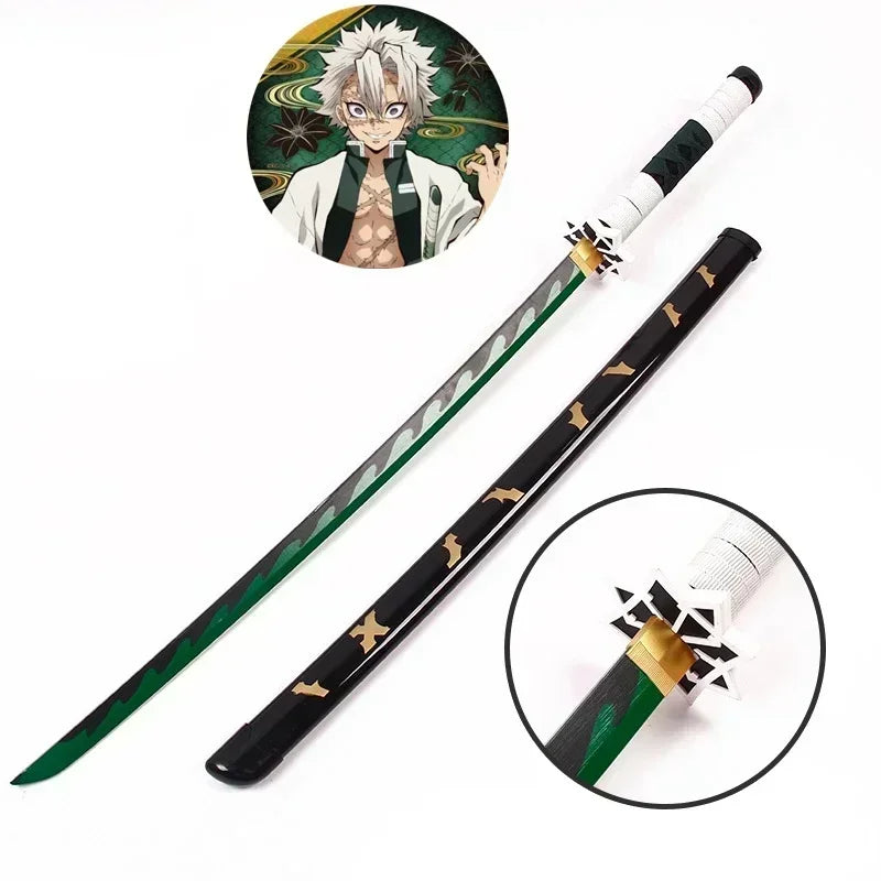104cm Demon Slayer Katana Swords Tanjirou Zenitsu Katana Fake Sword Killer Devils Real Size Japanese Anime Cosplay Prop Toy Gift