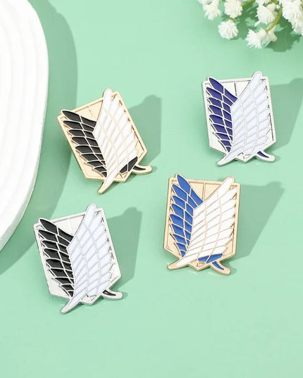 Anime Peripheral Jewelry Shirt Bag Popular Accessories Pins ZXMJ Attack on Titan Same Style Brooch Wings of Freedom Logo Badge