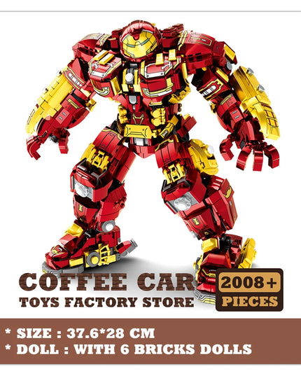 Superheroes Mecha DIY Building Blocks Movie Mech Hero 3D Model Armor Iron Robot MOC Bricks Toys For Adult Kid Boy Christmas Gift