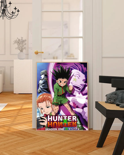 Anime Hunter X Hunter Classic Movie Posters Fancy Wall Sticker for Living Room Bar Decoration Room Wall Decor