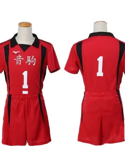 Anime Haikyuu Nekoma Jersey Uniform Wig Kenma Kozume Tetsurou Kuroo Cosplay Costume No. 5 No 1 Sweaters Short Sleeve Sportswear