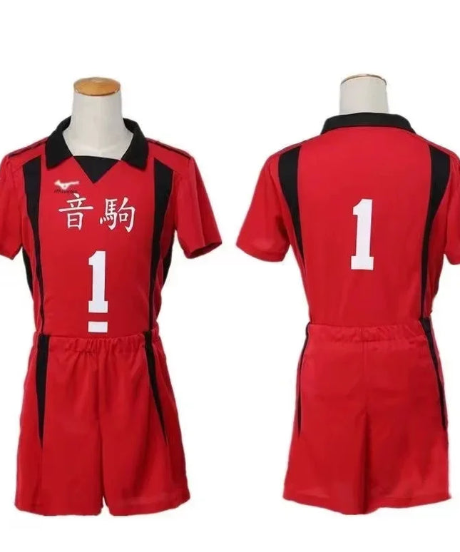 Anime Haikyuu Nekoma Jersey Uniform Wig Kenma Kozume Tetsurou Kuroo Cosplay Costume No. 5 No 1 Sweaters Short Sleeve Sportswear