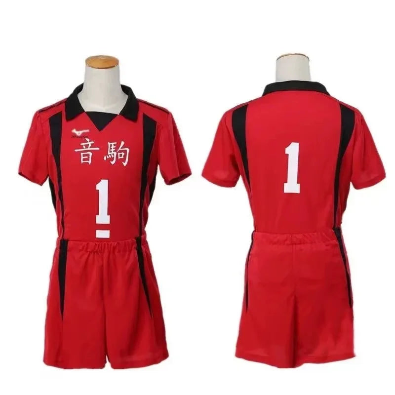 Anime Haikyuu Nekoma Jersey Uniform Wig Kenma Kozume Tetsurou Kuroo Cosplay Costume No. 5 No 1 Sweaters Short Sleeve Sportswear