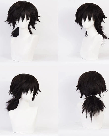 Anime Demon Slayer Kimetsu No Yaiba Tomioka Giyuu Cosplay Costume Suit Uniforms Costumes Wig Child Adult Party Gift