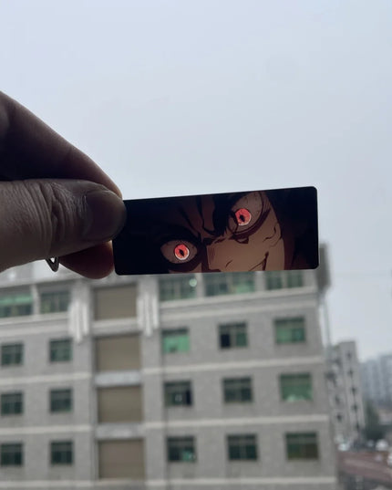 Demon Slayer Acrylic Pupil Translucency Card Key Chains Pendants Anime Twelve Kizuki Keychains Backpack Decorative Key Charm