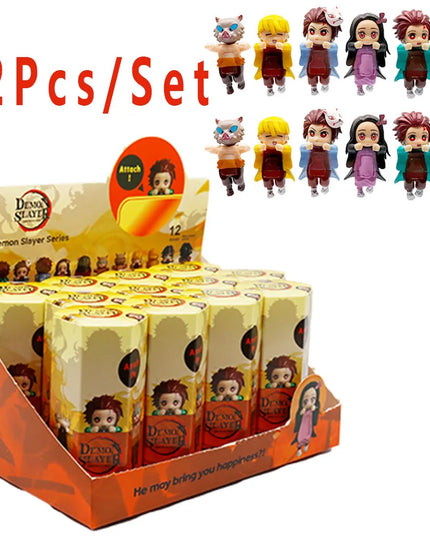 New Party Angel Demon Slayer Series Blind Box Car Decoration Desktop Computer Screen Cupid Hand Fashion Play Doll Birthday Gift