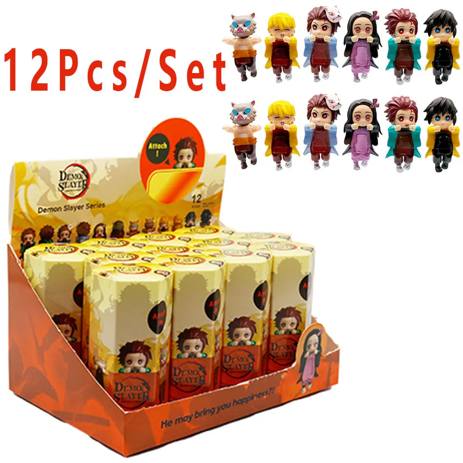 New Party Angel Demon Slayer Series Blind Box Car Decoration Desktop Computer Screen Cupid Hand Fashion Play Doll Birthday Gift