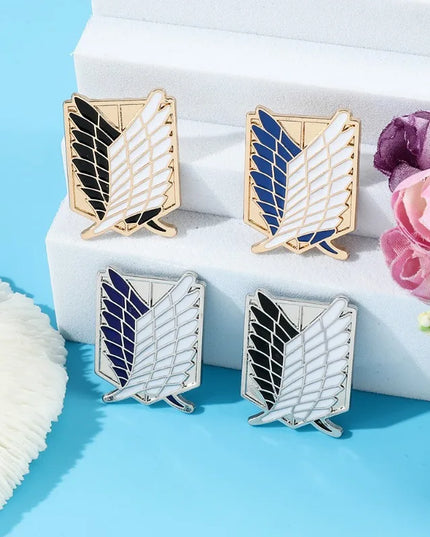 Anime Peripheral Jewelry Shirt Bag Popular Accessories Pins ZXMJ Attack on Titan Same Style Brooch Wings of Freedom Logo Badge