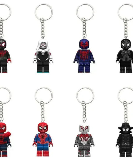 Marvel Spiderman Keychain Gwen Peripheral Movies Student Cartoon Animation Cute School Bag Pendant Children's Toy Ornament Gift