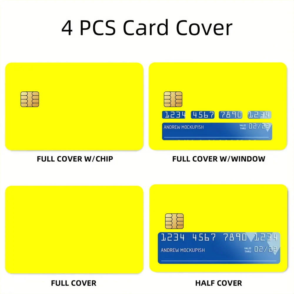 HUNTER Film Skin Cover Credit Card Stickers 4PCS Debit Front Anime H-HUNTER x Decoration Bank Bus Pass Waterproof