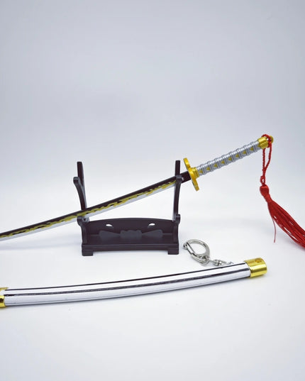 Demon Slayer Peripherals Tanjiro, Agatsuma Zenitsu Katana Full Metal Weapons Bounce Jump Knife Crafts Toy Sword Model Ornaments