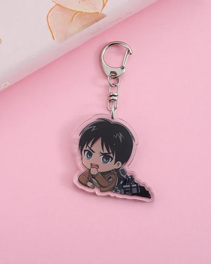 Attack On Titan Acrylic Keychain Cartoon Character Ornament Key Bag Pendant Clothing Accessories
