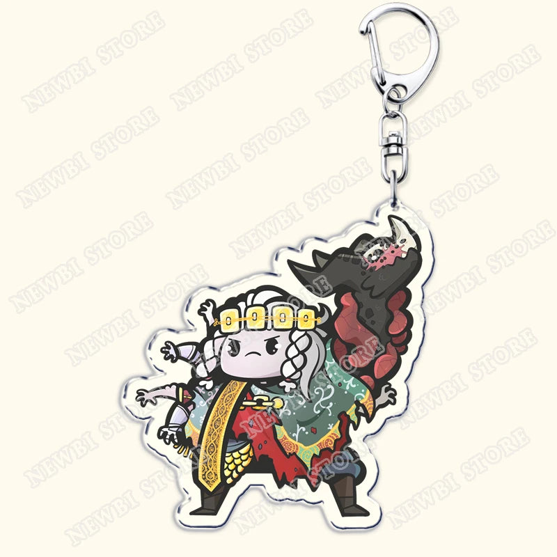 Video Game Dark Souls Keychains for Women Accessories Bag Bloodborne Malenia Melina Keyrings Jewelry Fans Gaming Friends Gift