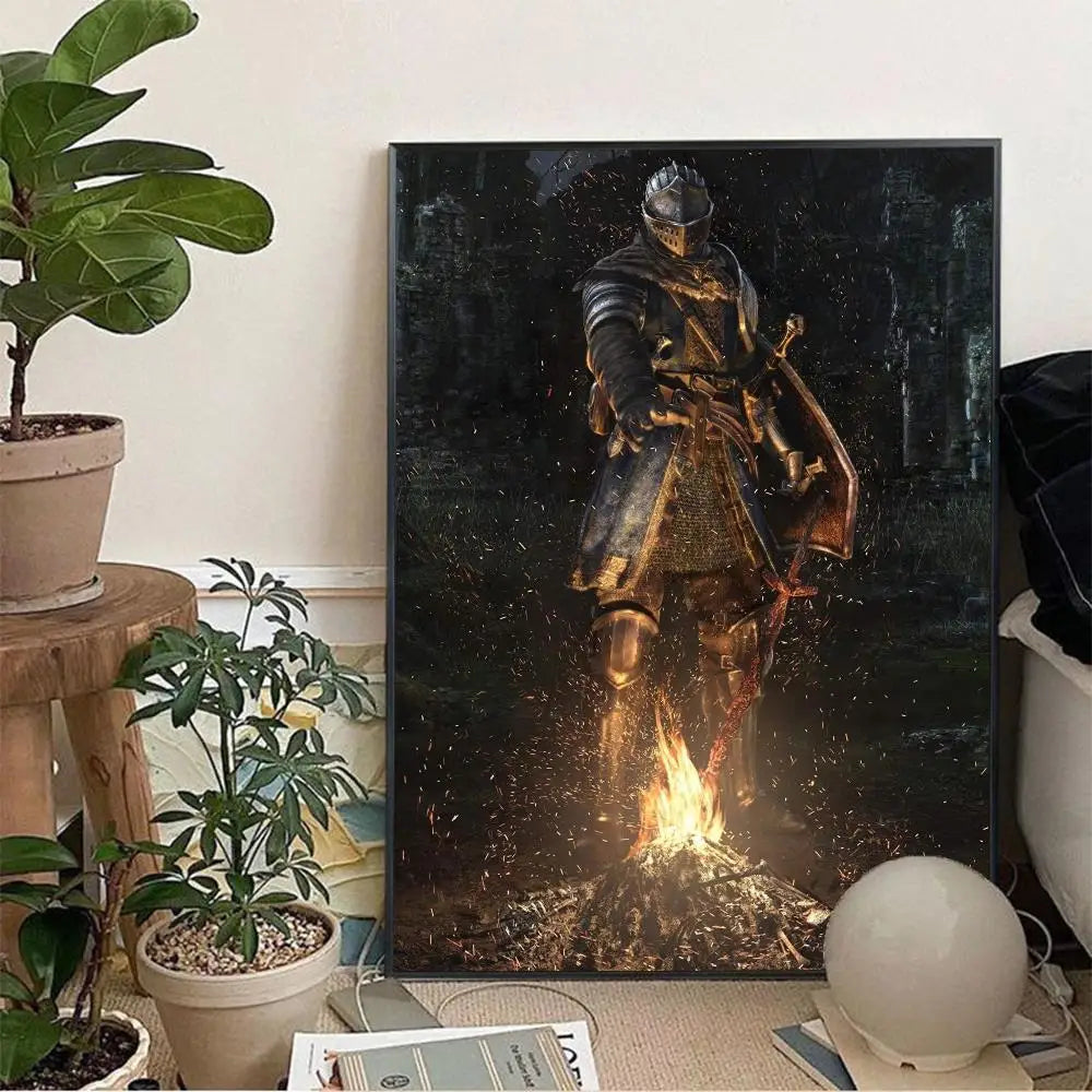 1pc DARK SOULS Adventure Game Poster Wall Art Home Decor Room Decor Digital Painting Living Room Restaurant Kitchen Art