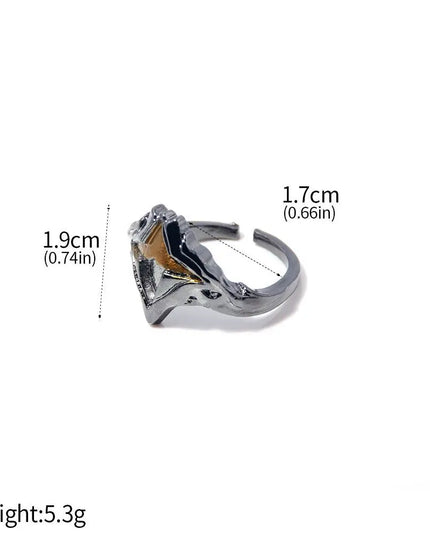 Game Dark Souls Ring Black Red Sapphire Vintage Style Ring Adjustable Metal Rings For Women Men Cosplay Jewelry Accessories Gift