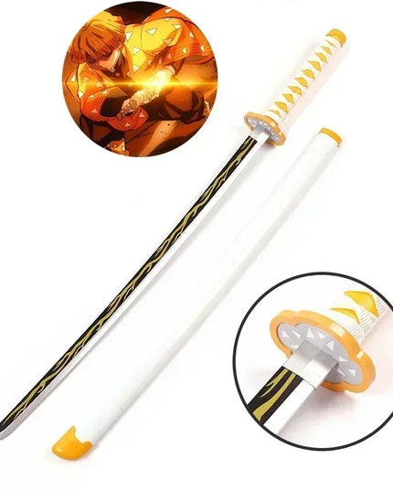 104cm Demon Slayer Katana Swords Tanjirou Zenitsu Katana Fake Sword Killer Devils Real Size Japanese Anime Cosplay Prop Toy Gift